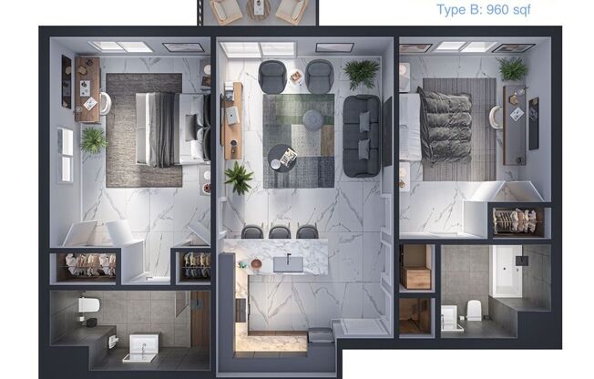 2 beds, 2 baths, $2,770