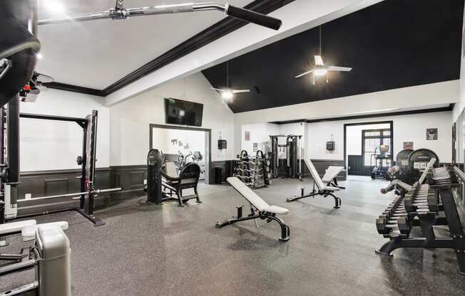 the weight room at the shadow creek club in east lansing
