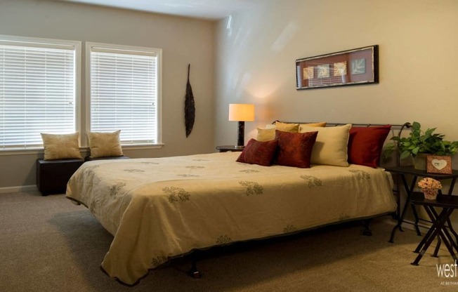 Bedroom of an apartment at west parc in bethany village located near portland and beaverton oregon