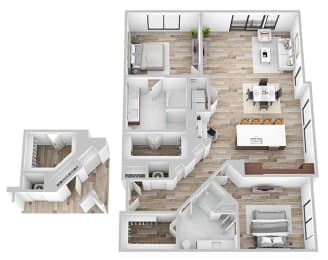 2 beds, 2 baths, 1,261 sqft, $2,284