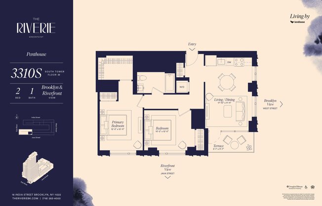 2 beds, 2 baths, $8,500, Unit 3310S