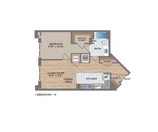 1 bed, 1 bath, 723 sqft, $2,890