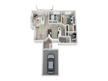 2 beds, 2 baths, 1,078 sqft, $2,573