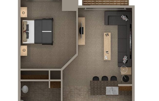 1 bed, 1 bath, 677 sqft, $1,250, Unit 302