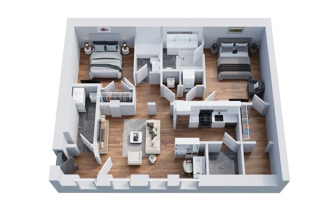 2 beds, 2 baths, 1,005 sqft, $2,567, Unit 013