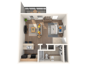 Studio, 1 bath, 512 sqft, $786