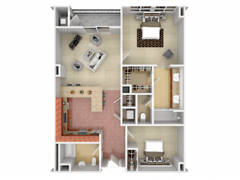 2 beds, 2.5 baths, 1,204 sqft, $1,715
