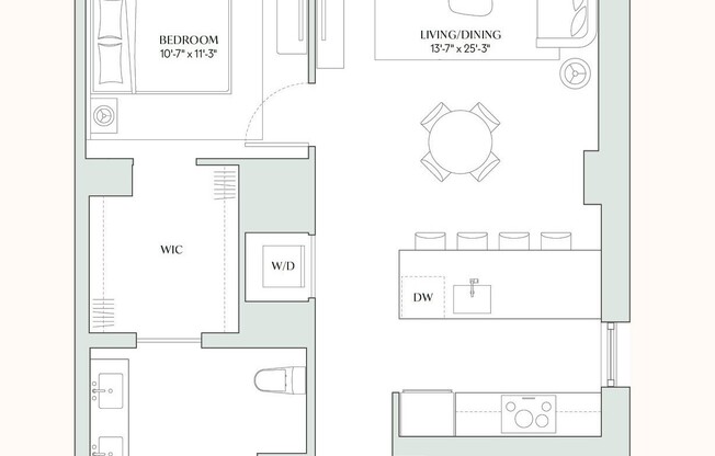 1 bed, 1.5 baths, 898 sqft, $8,660