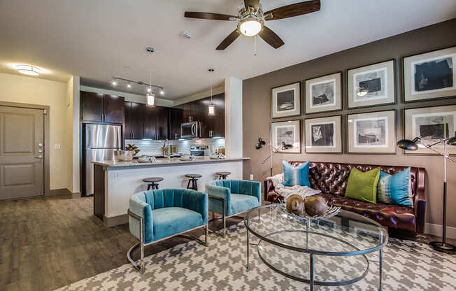 Stunning living and kitchen room at Fifty02 Westover Hills, San Antonio, TX, 78251