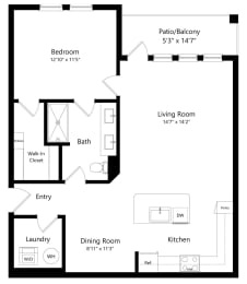 1 bed, 1 bath, 951 sqft, $2,044