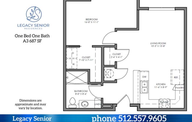 1 bed, 1 bath, 687 sqft, $1,315, Unit 361