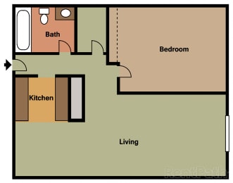 1 bed, 1 bath, 740 sqft, $1,189