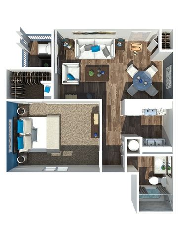 1 bed, 1 bath, 800 sqft, $1,289