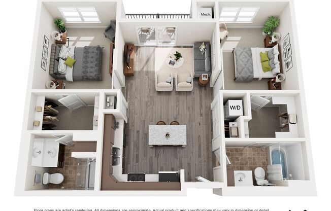 2 beds, 2 baths, 990 sqft, $2,531, Unit 319