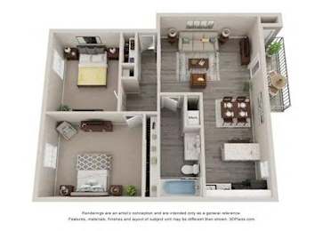 2 beds, 1 bath, 790 sqft, $1,000