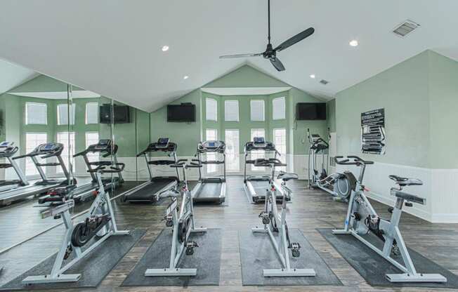 Fitness Center Cardio Machines  at Oaks at Greenview, Houston, TX