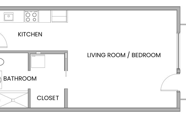 Studio, 1 bath, 463 sqft, $3,199, Unit 503