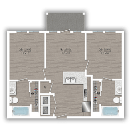 2 beds, 2 baths, 768 sqft, $1,940