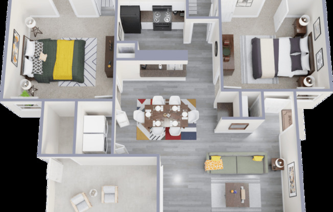 2 beds, 2 baths, 1,031 sqft, $1,840