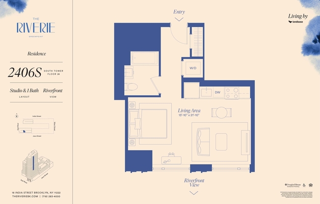 Studio, 1 bath, $4,400, Unit 2406S
