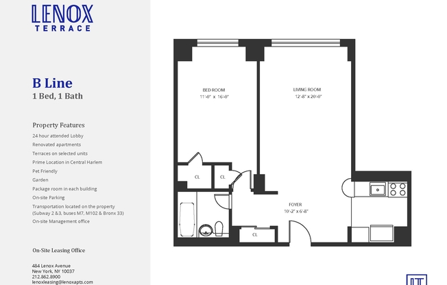 1 bed, 1 bath, 632 sqft, $2,580