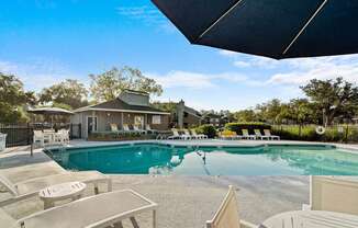 sparkling swimming pool at Ashley River Apartments