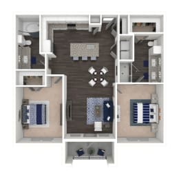 2 beds, 2 baths, 1,098 sqft, $1,753