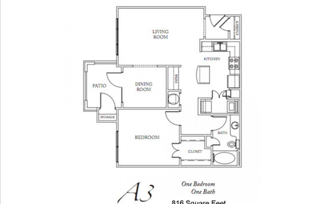 1 bed, 1 bath, 816 sqft, $1,499, Unit 07206