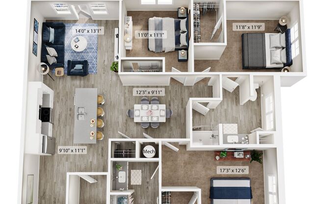 3 beds, 2 baths, 1,500 sqft, $2,685, Unit 1650-214