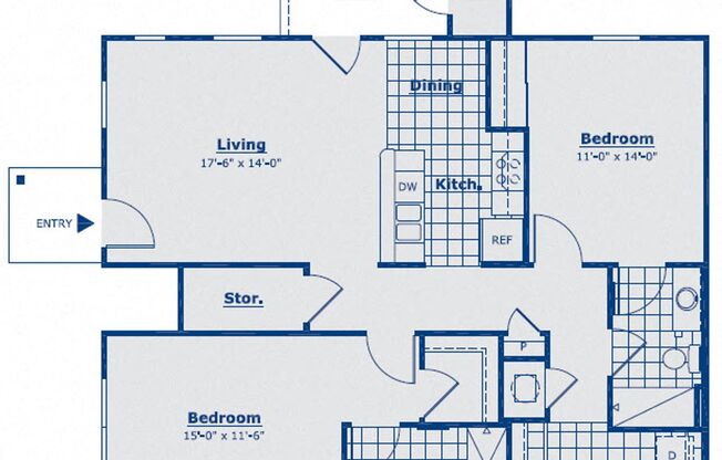 2 beds, 2 baths, 1,140 sqft, $1,417, Unit 240G