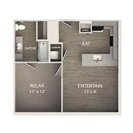 1 bed, 1 bath, 600 sqft, $1,180
