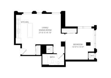 1 bed, 1 bath, 705 sqft, $1,900