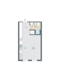Studio, 1 bath, 439 sqft, $2,002