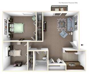 2 beds, 1 bath, 681 sqft, $1,103