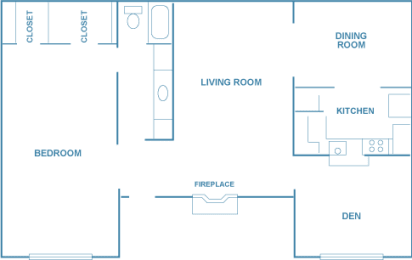 1 bed, 1 bath, 1,050 sqft, $899