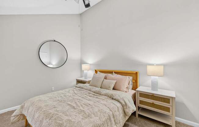 Comfortable Bedroom at Lofts of Wilmington, Wilmington, NC