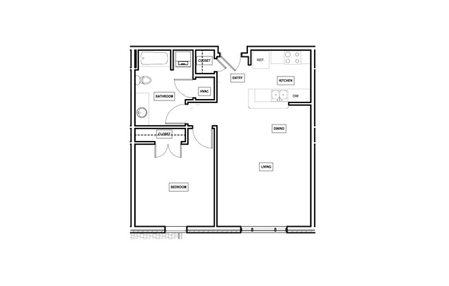 1 bed, 1 bath, $1,130