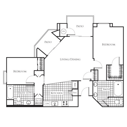 2 beds, 2 baths, 1,085 sqft, $2,988, Unit 109