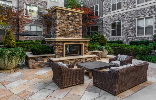 Courtyard with Fireplace