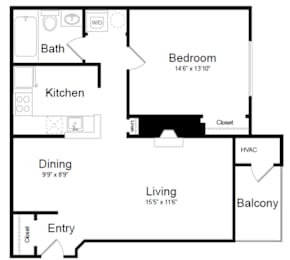 1 bed, 1 bath, 757 sqft, $1,797