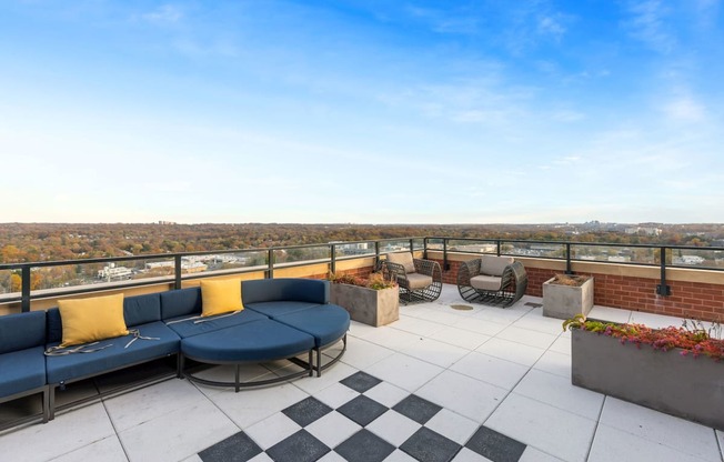 Resident Lounge Rooftop at Aurora Apartments, North Bethesda