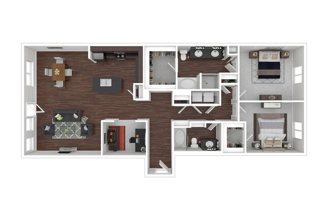 2 beds, 2 baths, 1,599 sqft, $2,249