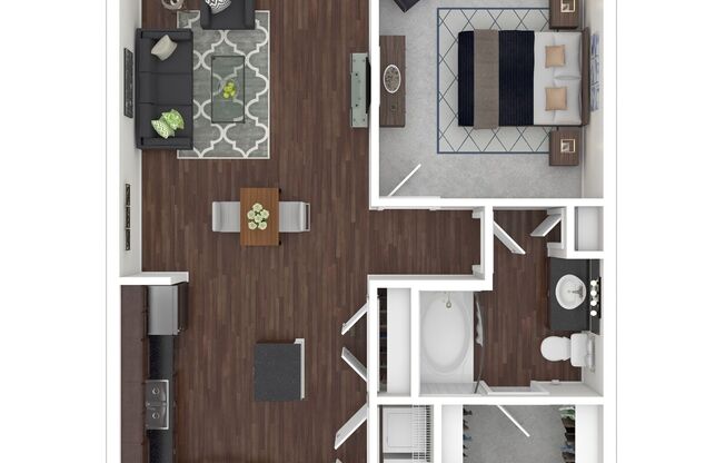 1 bed, 1 bath, 719 sqft, $1,309
