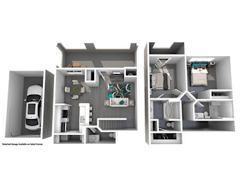 2 beds, 2.5 baths, 979 sqft, $1,805