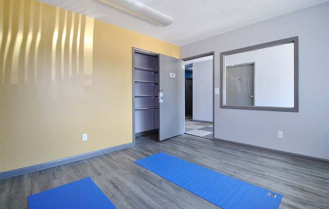 the view apartment and townhomes yoga room