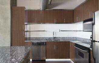 Granite Countertop Kitchen at Met Lofts, California, 90015