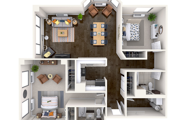 2 beds, 2 baths, 1,295 sqft, $4,080