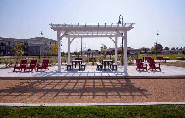 Outdoor Pergola Next to the Bocce Court