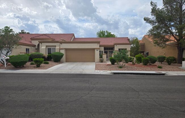 Fully Furnished single story 2 bed 2 bath 2 car incredible view of golf course!!! 55+ community