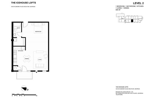Studio, 1 bath, 700 sqft, $1,525, Unit A-403